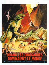 When Dinosaurs Ruled The Earth Movie Poster Print showcasing prehistoric creatures.