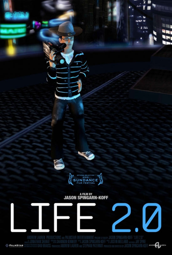 Life 2.0 Movie Poster Print featuring vibrant colors and cinematic themes.