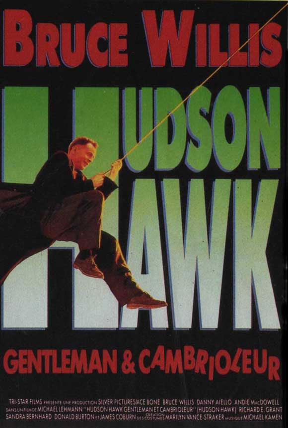 Hudson Hawk Movie Poster Print featuring vibrant colors and design.