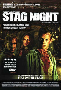 Stag Night of the Dead Movie Poster Print featuring horror-comedy theme.