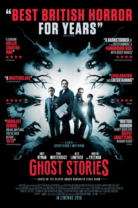 Ghost Stories movie poster print showcasing eerie visuals and captivating design.