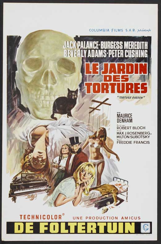 Torture Garden Movie Poster Print featuring vibrant artwork.
