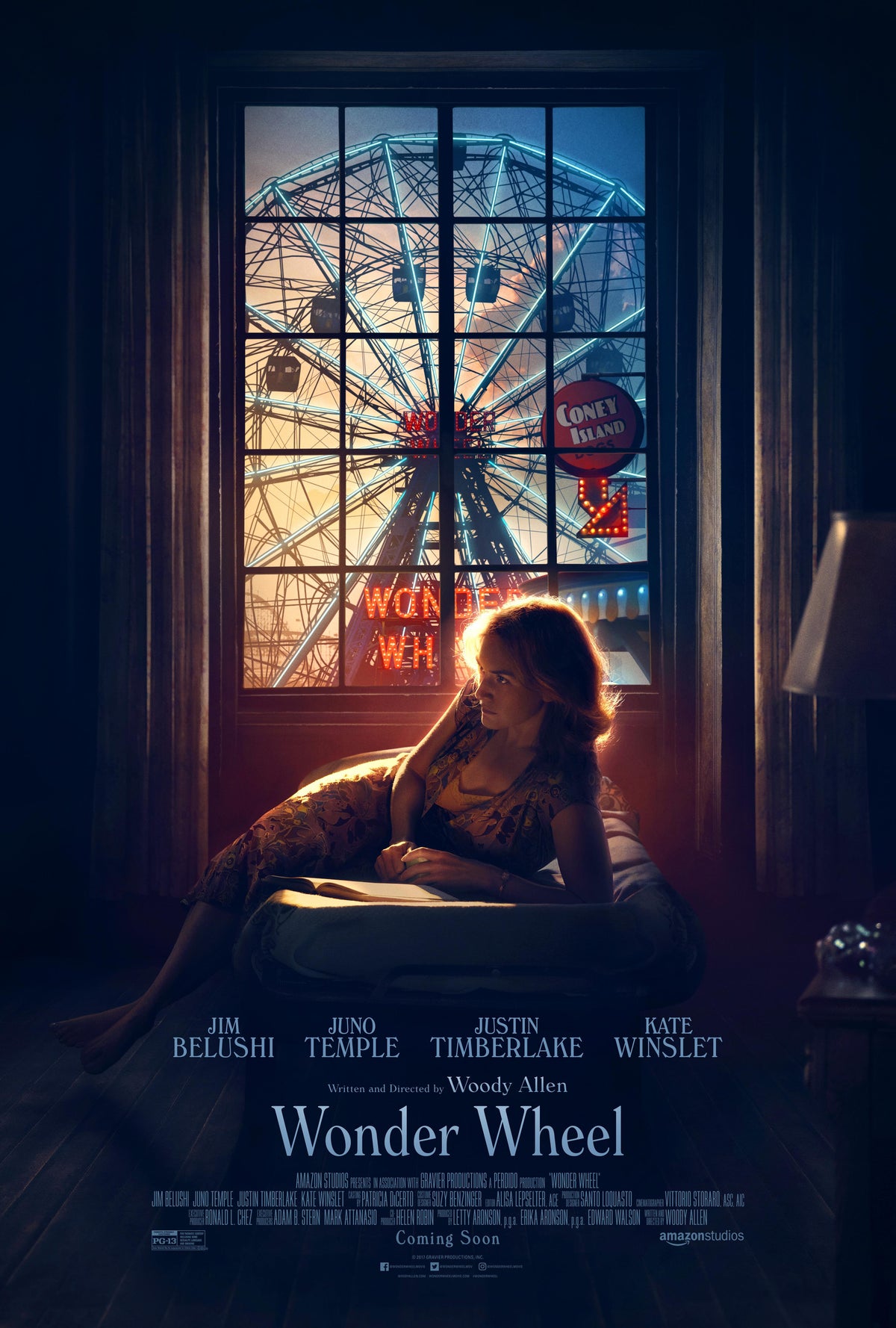 Wonder Wheel Movie Poster Print featuring vibrant colors and nostalgic imagery.