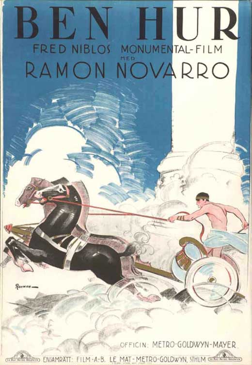 Ben-Hur movie poster print showcasing iconic film imagery.