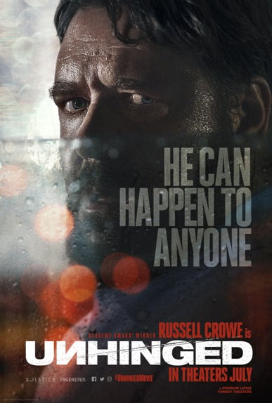 Unhinged Movie Poster Print featuring dramatic artwork