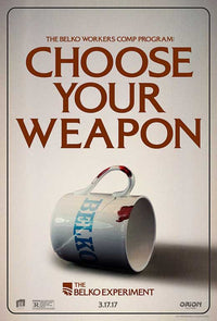 The Belko Experiment Movie Poster Print featuring intense film visuals.