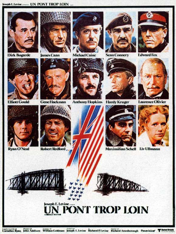 A Bridge Too Far Movie Poster Print showcasing military operation.