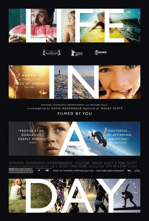 Life in a Day Movie Poster Print showcasing human experiences.