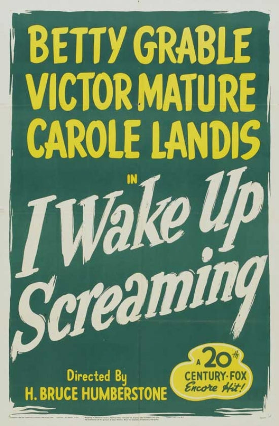 I Wake Up Screaming Movie Poster Print, classic cinema artwork
