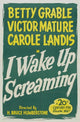 I Wake Up Screaming Movie Poster Print, classic cinema artwork