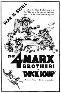 Duck Soup Movie Poster Print featuring classic Marx Brothers humor.