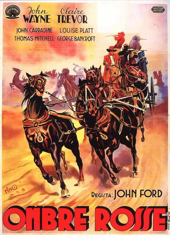 Stagecoach Movie Poster Print showcasing classic Western imagery.