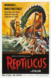 Reptilicus Movie Poster Print showcasing a classic creature feature.