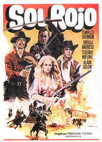 Red Sun Movie Poster Print showcasing vibrant imagery and bold design.