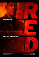 Vibrant Red Movie Poster Print for home decor