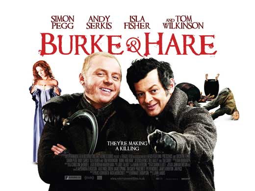 Burke and Hare Movie Poster Print featuring dark humor and unique design.