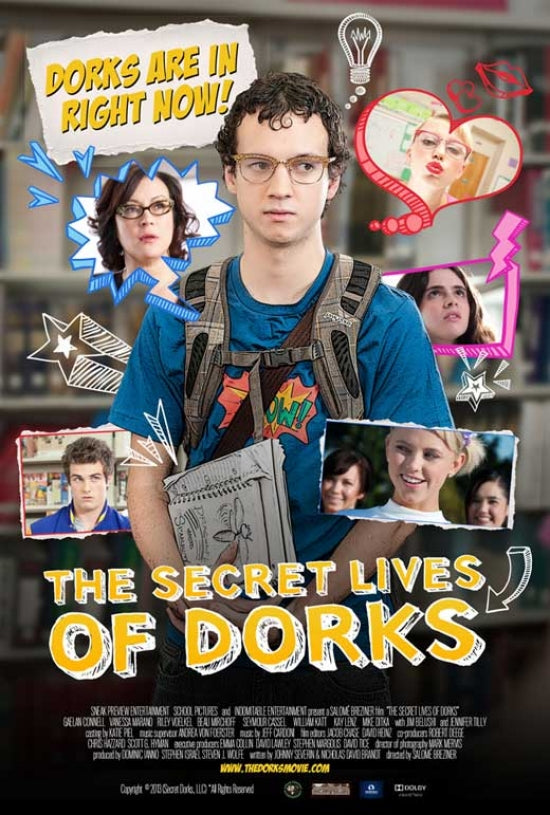 The Secret Lives of Dorks Movie Poster Print featuring vibrant colors and youthful themes.