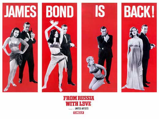 From Russia with Love Movie Poster Print showcasing classic film art.