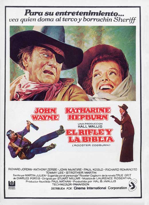 Rooster Cogburn Movie Poster Print featuring iconic film imagery