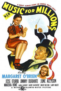 Music for Millions Movie Poster Print showcasing classic film art.
