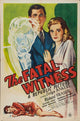 The Fatal Witness Movie Poster Print showcasing suspense and intrigue.