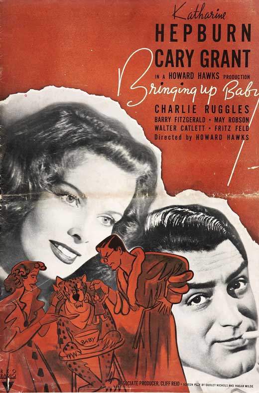 Bringing Up Baby Movie Poster Print showcasing classic film art.