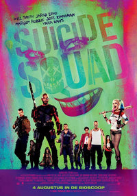 Suicide Squad Movie Poster Print featuring iconic characters