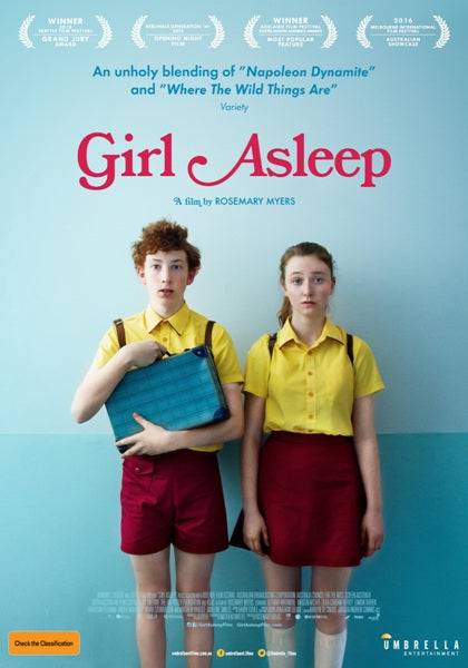 Girl Asleep Movie Poster Print showcasing whimsical artwork.