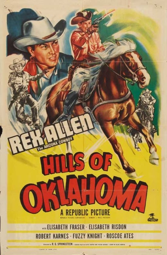 Hills of Oklahoma Movie Poster Print featuring captivating landscape.