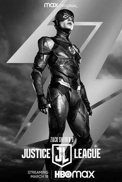 Zack Snyder's Justice League Movie Poster Print featuring iconic superheroes.