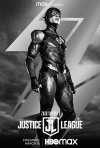 Zack Snyder's Justice League Movie Poster Print featuring iconic superheroes.