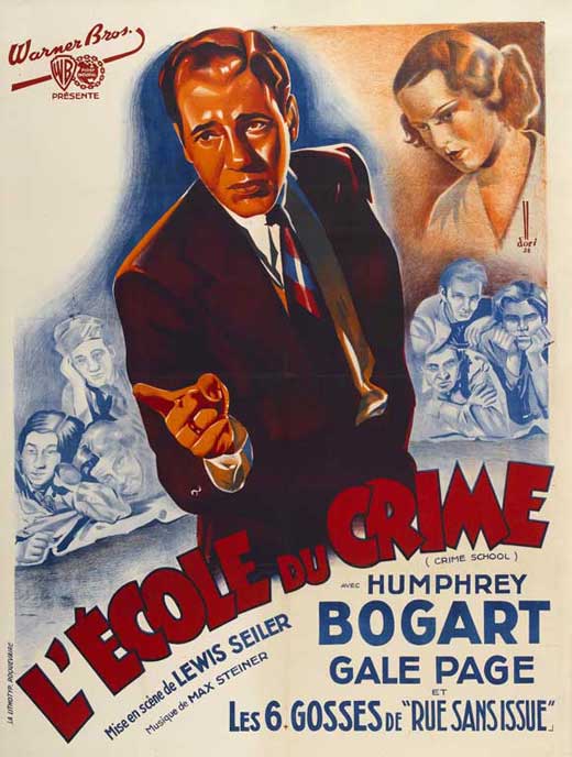 Crime School Movie Poster Print showcasing classic film art.