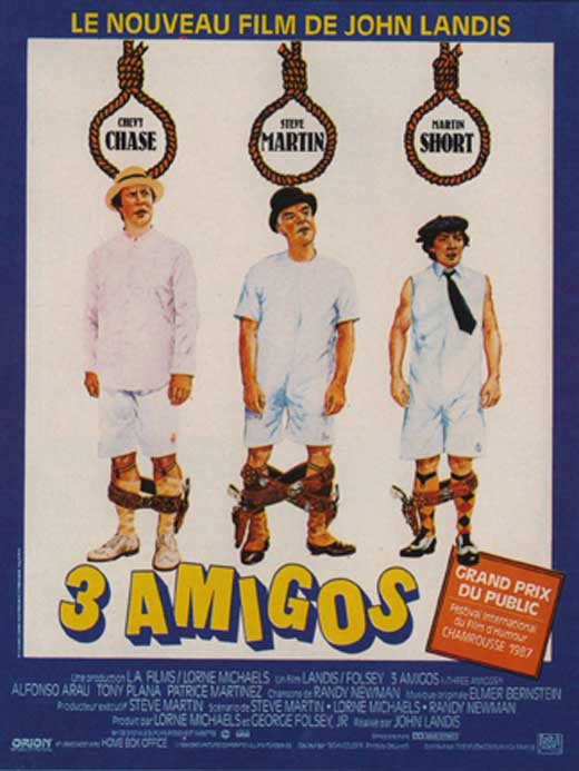 Three Amigos Movie Poster Print showcasing the classic comedy.