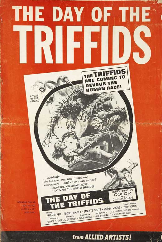 The Day of the Triffids Movie Poster Print showcasing classic sci-fi imagery.
