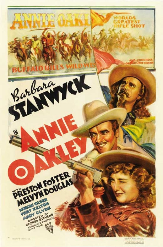 Annie Oakley Movie Poster Print showcasing the legendary sharpshooter.
