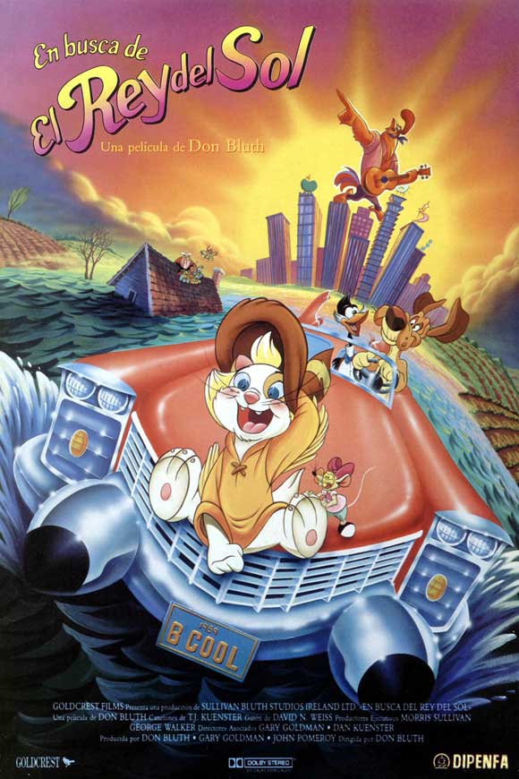 Rock-a-Doodle Movie Poster Print featuring vibrant colors and whimsical design.