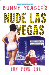 Bunny Yeager's Nude Las Vegas Movie Poster Print showcasing vintage allure.