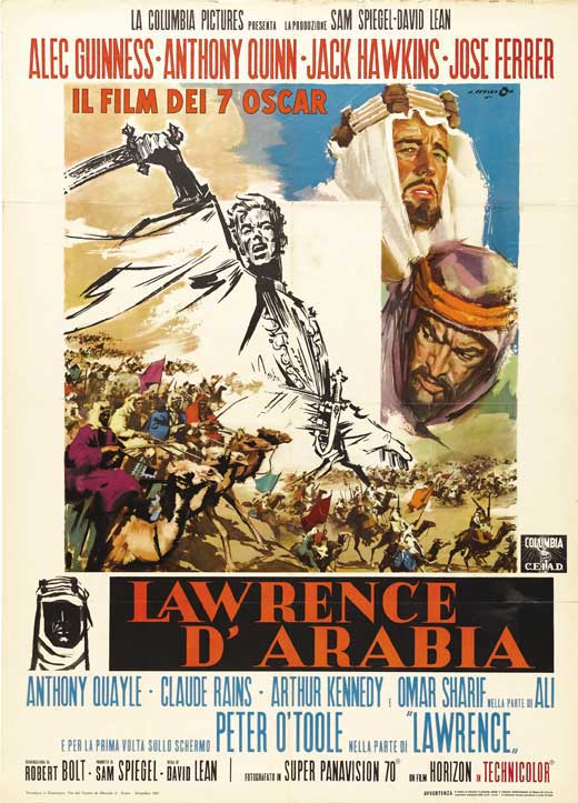 Lawrence of Arabia Movie Poster Print featuring iconic imagery from the film.