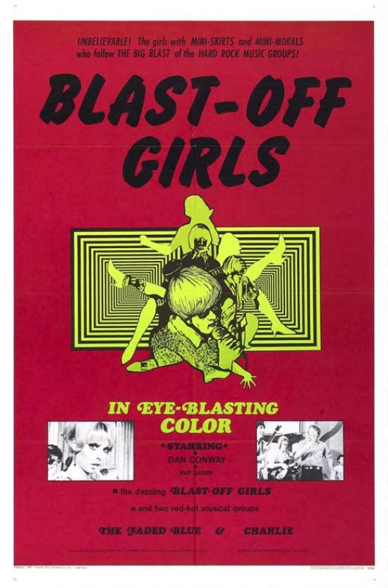 Blast-Off Girls Movie Poster Print featuring vibrant colors and design.