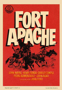 Fort Apache Movie Poster Print showcasing classic Western film art.