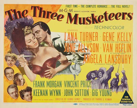 The Three Musketeers Movie Poster Print featuring vibrant colors and classic design.