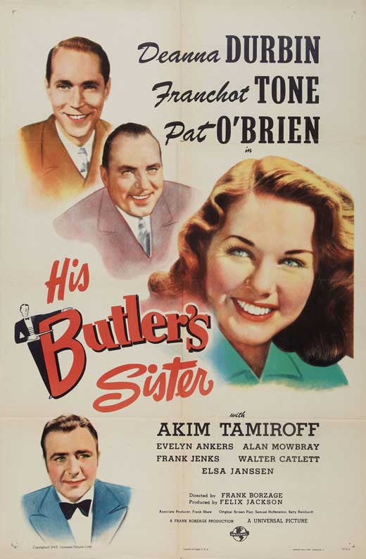 His Butler's Sister Movie Poster Print (11x17)