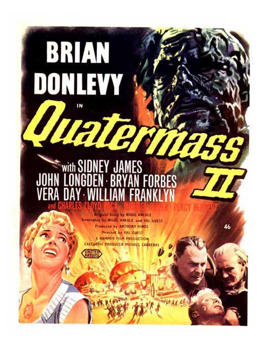 Quatermass 2 Movie Poster Print showcasing classic sci-fi artwork