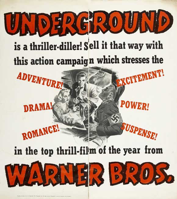Underground Movie Poster Print showcasing vibrant artwork