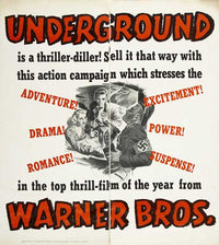 Underground Movie Poster Print showcasing vibrant artwork