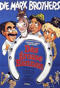 A Day at the Races Movie Poster Print featuring classic cinema art.