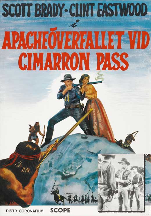 Ambush at Cimarron Pass Movie Poster Print featuring classic cinema scene.