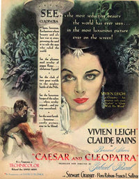 Caesar and Cleopatra Movie Poster Print showcasing ancient romance.