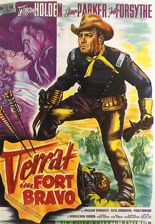 Escape from Fort Bravo Movie Poster Print showcasing classic cinema art.