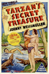Tarzan's Secret Treasure Movie Poster Print showcasing adventure and classic film art